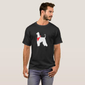 Afghan Hound Dog Wearing Red Bandana Tシャツ (正面フル)
