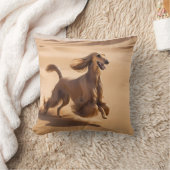 Afghan Hound Elegant Breed Throw Pillow クッション (ブランケット)