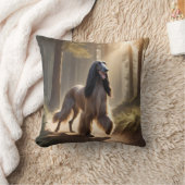 Afghan Hound Elegant Breed Throw Pillow クッション (ブランケット)