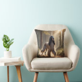 Afghan Hound Elegant Breed Throw Pillow クッション (椅子)