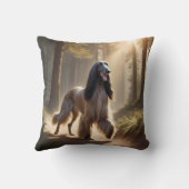 Afghan Hound Elegant Breed Throw Pillow クッション (裏面)