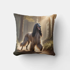 Afghan Hound Elegant Breed Throw Pillow クッション