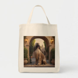 Afghan Hound Elegant Grocery Tote Bag トートバッグ