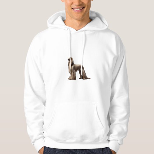 Afghan Hound Elegant Hoodie パーカ (正面)