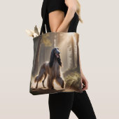 Afghan Hound Elegant Tote Bag トートバッグ (クローズアップ)