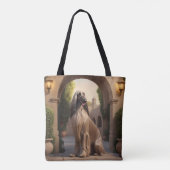 Afghan Hound Elegant Tote Bag トートバッグ (裏面)