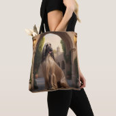 Afghan Hound Elegant Tote Bag トートバッグ (クローズアップ)