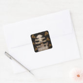 AFGHAN HOUND GOLD スクエアシール (封筒)