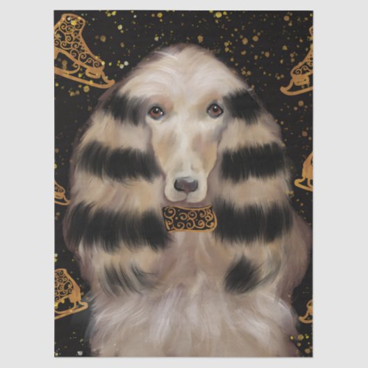 AFGHAN HOUND GOLD  薄葉紙 (正面)