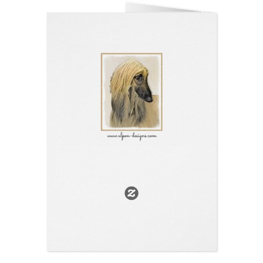 Afghan Hound Painting - Cute Original Dog Art (裏面)