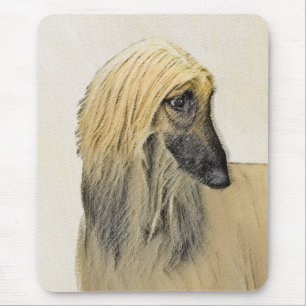 Afghan Hound Painting - Cute Original Dog Art マウスパッド