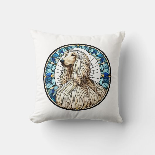 Afghan Hound pillow クッション (正面)