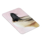 Afghan Hound Profile Dog Art Greeting Card 5x7 マグネット (右側)