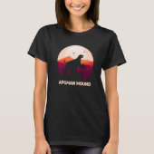 Afghan Hound under Moon for Halloween Costume 1 Tシャツ (正面)