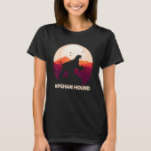 Afghan Hound under Moon for Halloween Costume Tシャツ (正面)