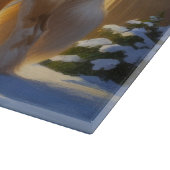 Afghan Hound With Christmas Lights Holiday カッティングボード (角)