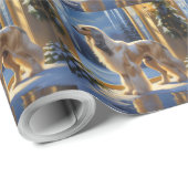 Afghan Hound With Christmas Lights Holiday ラッピングペーパー (ロールコーナー)