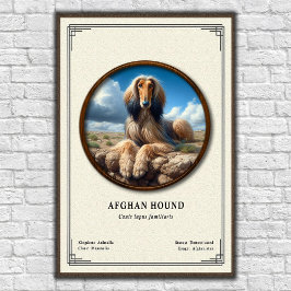 Afghan Hound Zoology Series ポスター