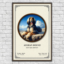 Afghan Hound Zoology Series ポスター