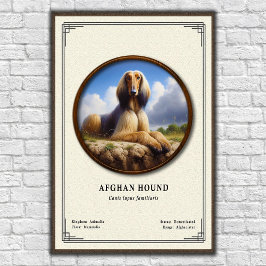 Afghan Hound Zoology Series ポスター