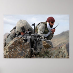 Afghan Military Soldier Cool Warriors ポスター