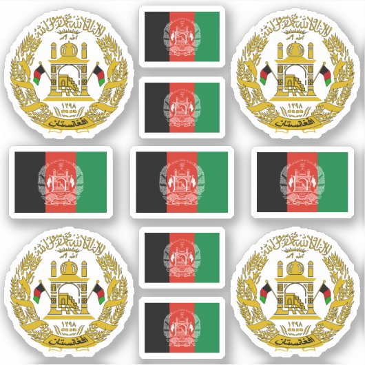 Afghan symbols / coat of arms and flag シール (正面)