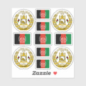 Afghan symbols / coat of arms and flag シール (シート)