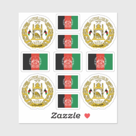 Afghan symbols / coat of arms and flag シール (シート)