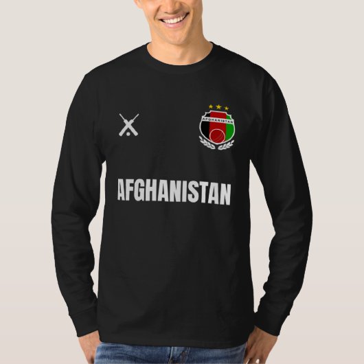 AFGHANISTAN Cricket Fan Badge Tシャツ (正面)