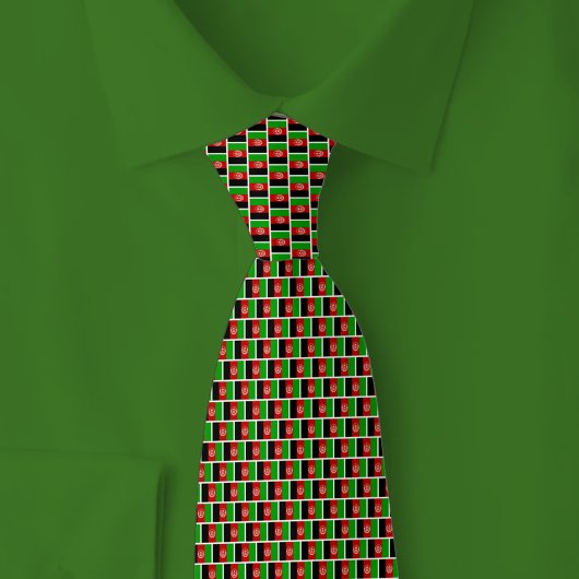 Afghanistan Flag Brick Pattern ネクタイ