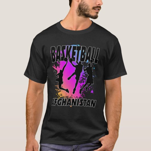 Afghanistan Flag  Love Playing Basketball  1 Tシャツ (正面)