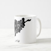 Afghanistan Typography Map, افغانستان コーヒーマグカップ (正面右)