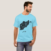 Afghanistan Typography Map, افغانستان Tシャツ (正面フル)