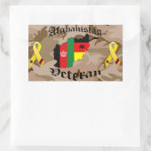 Afghanistan Veteran German 長方形シール (バッグ)