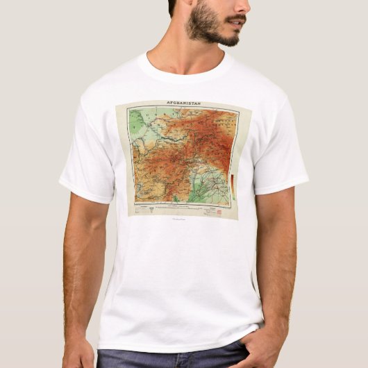 AfghanistanPanoramic MapAfghanistan Tシャツ (正面)