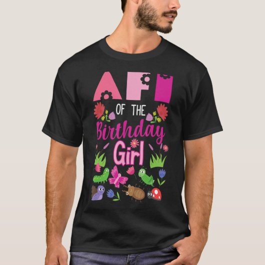 Afiの誕生日ガールバグ虫日パーティー Tシャツ (正面)