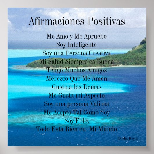 Afirmaciones Positivas ポスター (正面)