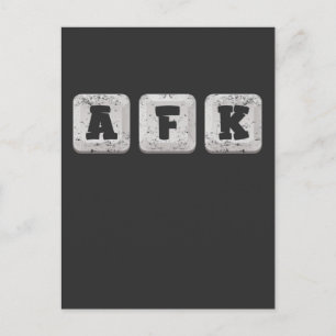 AFK キーボードから離脱 ゲーマー コンピューター ゲーム ポストカード