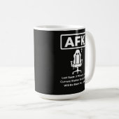AFK スナックラン おもしろゲーマー 引用 デザイン コーヒーマグカップ (正面右)