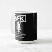 AFK スナックラン おもしろゲーマー 引用 デザイン コーヒーマグカップ (正面左)