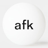 afk – ブラック遠くにタイポグラフィゲーマーのキーボードから 卓球ボール (正面)