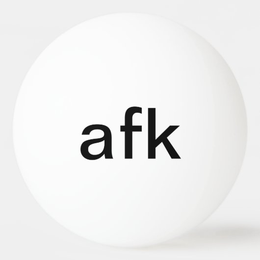 afk – ブラック遠くにタイポグラフィゲーマーのキーボードから 卓球ボール (裏面)