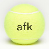 afk – 黒い遠くにタイポグラフィ文字のキーボードから テニスボール (裏面)