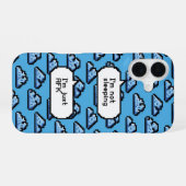 AFK Clouds – レトロピクセルフォン iPhone 16ケース (裏面横)