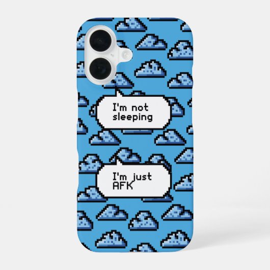 AFK Clouds – レトロピクセルフォン iPhone 16ケース (裏面)
