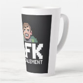 AFK Mentalement Chibi Gamer Pixel Art カフェラテマグ (右アングル)