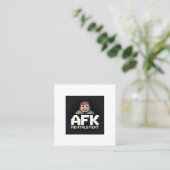 AFK Mentalement Chibi Gamer Pixel Art スクエア名刺 (スタンド正面)