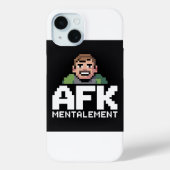 AFK Mentalement Chibi Gamer Pixel Art Case-Mate iPhoneケース (裏面)