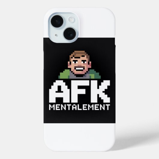 AFK Mentalement Chibi Gamer Pixel Art Case-Mate iPhoneケース (裏面)