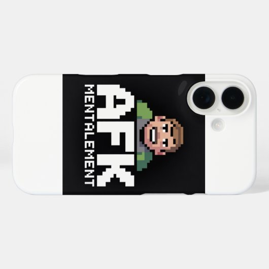 AFK Mentalement Chibi Gamer Pixel Art Case-Mate iPhoneケース (裏面 (横))